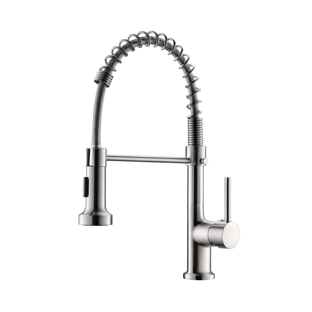 Antique Brass Tap Kitchen Faucet Pull Down 360°Spray Shower Head Single