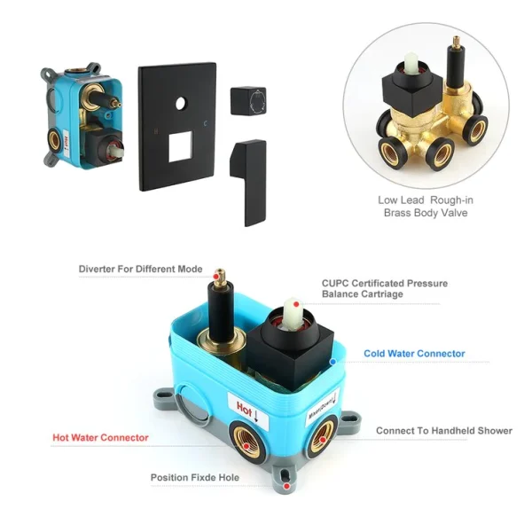 Pressure Balanced Complete Shower System with Rough in Valve 0fe2e080 6af0 4ea4 9466 de00fadc7cfe