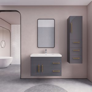 elsa 36 wall mounted vanity with reinforced acrylic sink right side drawers 78846 45694